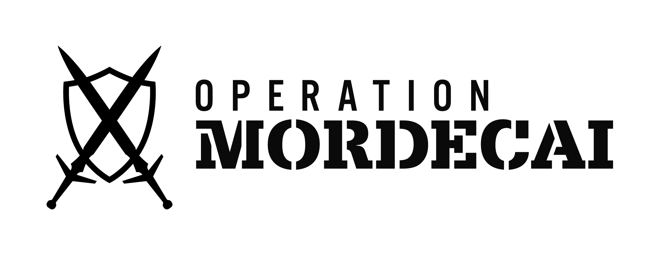 Operation Mordecai Logo - Shield and Swords